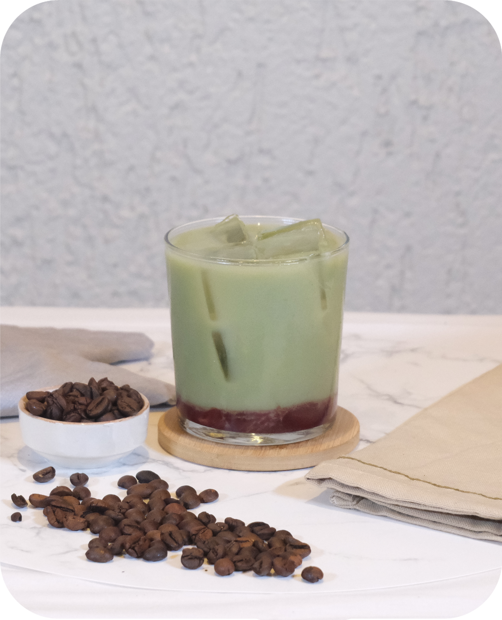 Iced Strawberry Matcha Latte